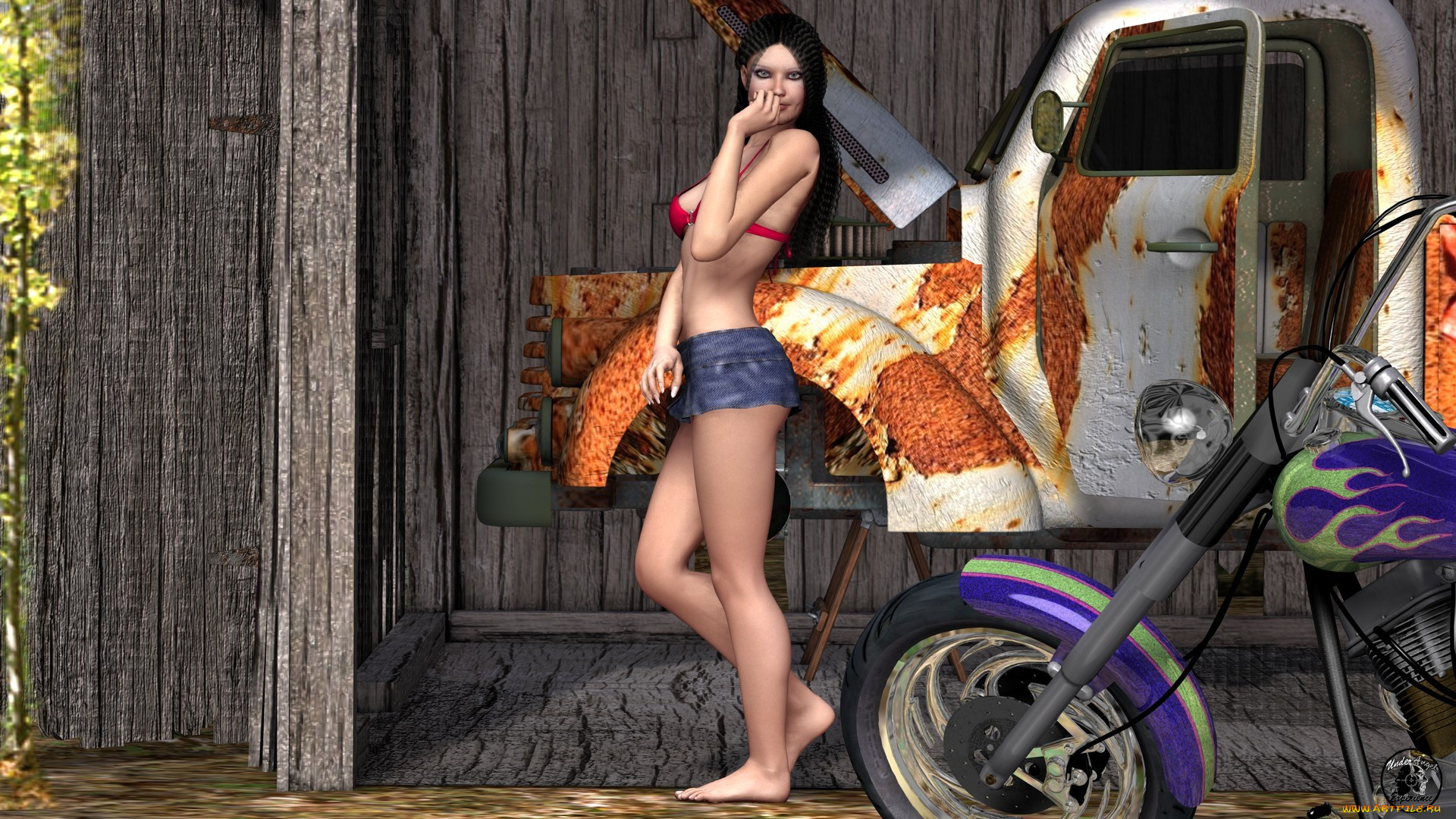 , 3d car&girl, , , , , 
